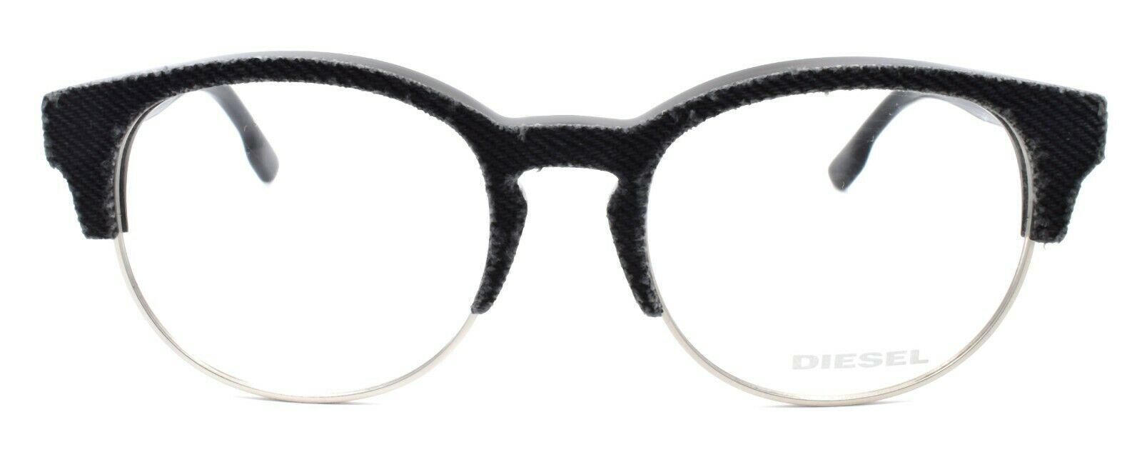 2-Diesel DL5138 005 Unisex Eyeglasses Frames 50-19-145 Black Grey Denim-664689668885-IKSpecs