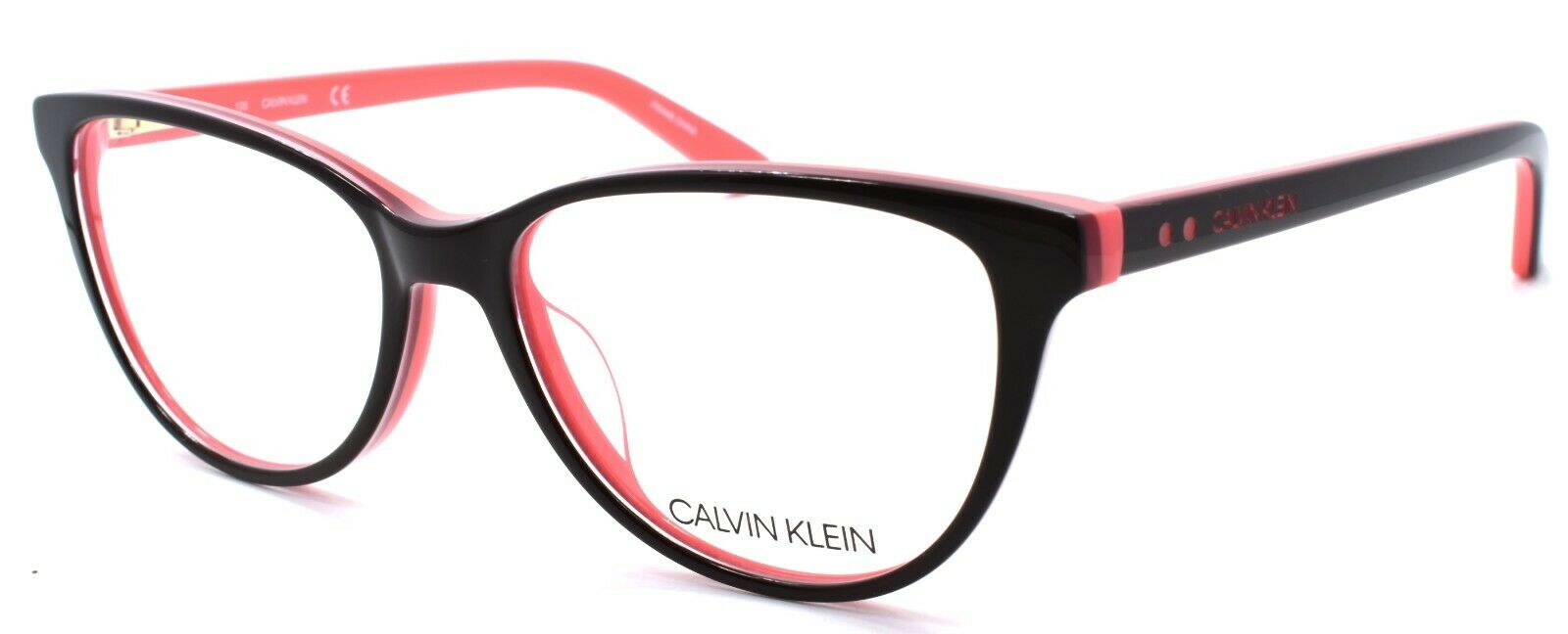 1-Calvin Klein CK19516 205 Women's Glasses Cat Eye 52-15-135 Dark Brown / Coral-883901111149-IKSpecs