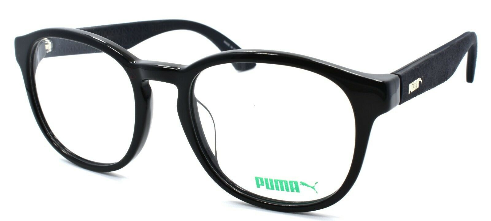 1-PUMA PU0043OA 008 Unisex Eyeglasses Frames 53-20-140 Black w/ Suede-889652015231-IKSpecs