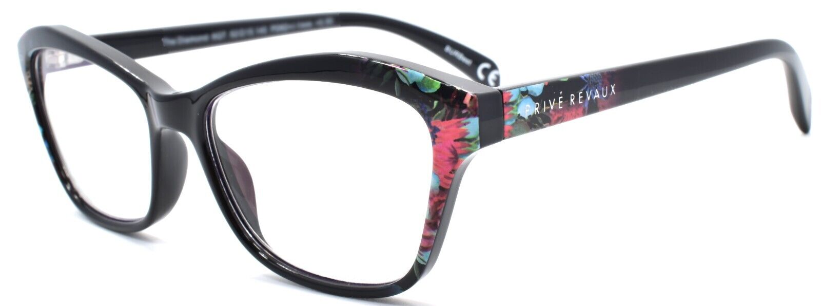 2-2 Pack Prive Revaux Diamond Blue Light Blocking Readers +3.50 Red Floral / Black-840219211800-IKSpecs