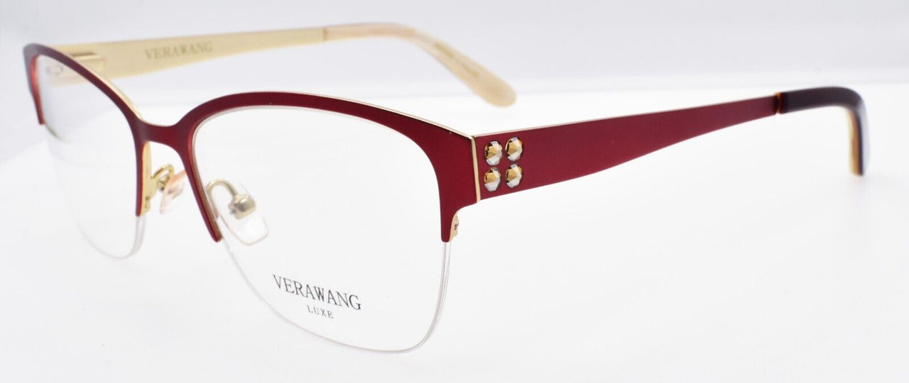 Vera Wang Nerthus RY Women's Eyeglasses Half-rim 51-16-135 Ruby w/ Crystals