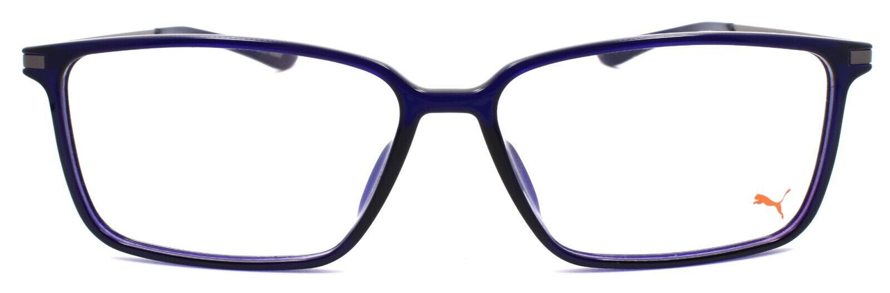 2-PUMA PU0114O 007 Eyeglasses Frames 57-14-145 Blue / Silver-889652063621-IKSpecs