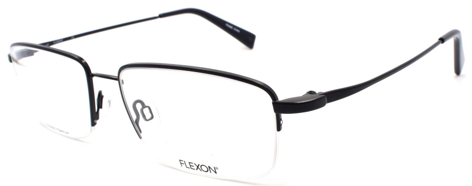 2-Flexon FLX 908 MAG 001 Men's Eyeglasses Black 57-18-145 + Clip On Sunglasses-883900204163-IKSpecs