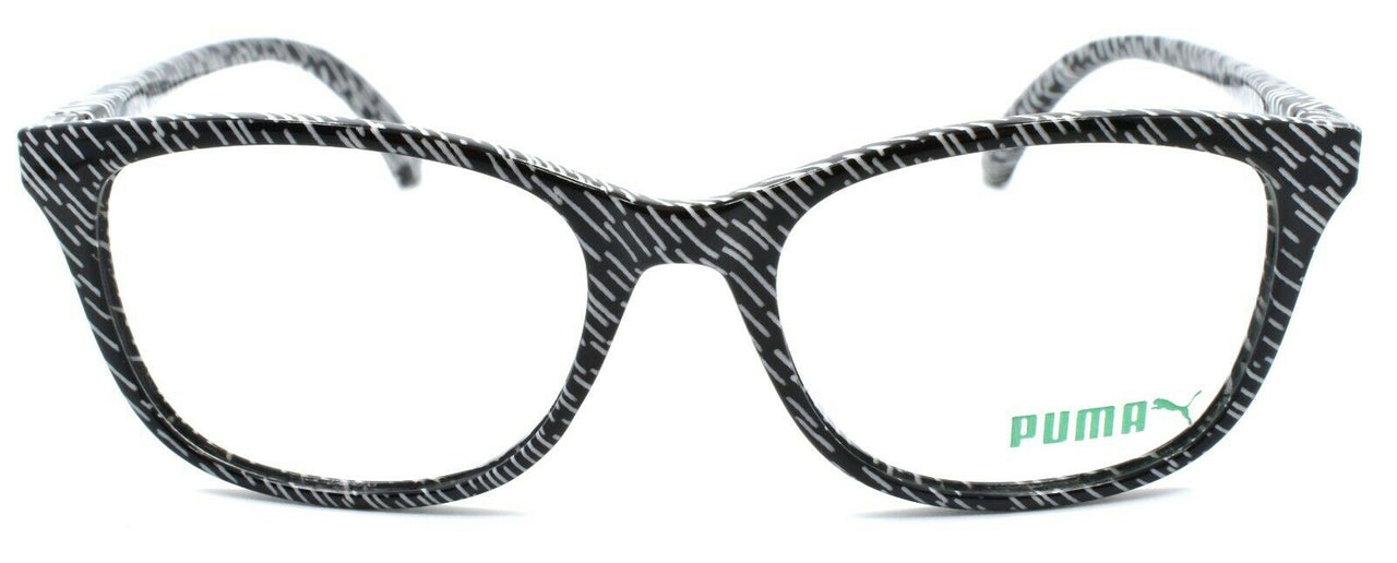 PUMA PU0082 001 Women's Eyeglasses Frames 50-17-145 Black / White