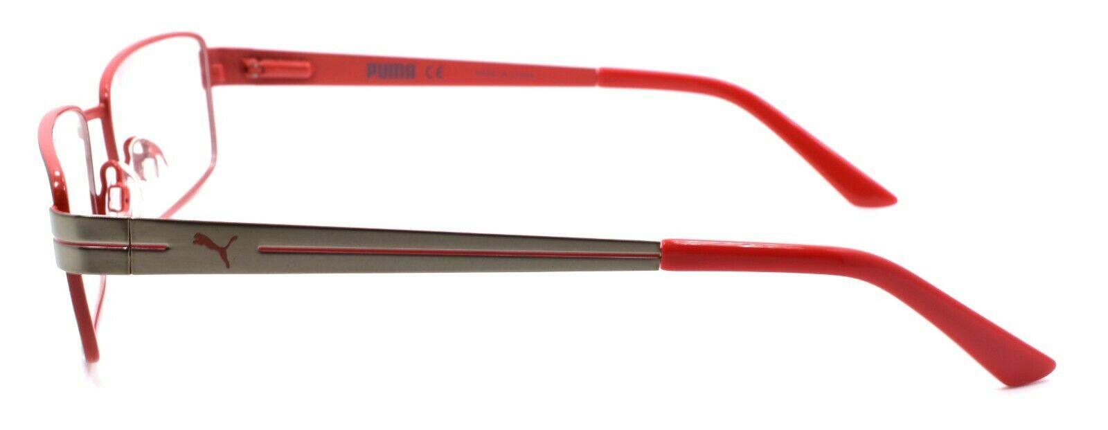 3-PUMA PE0014O 006 Men's Eyeglasses Frames 56-17-140 Ruthenium / Red-889652036588-IKSpecs