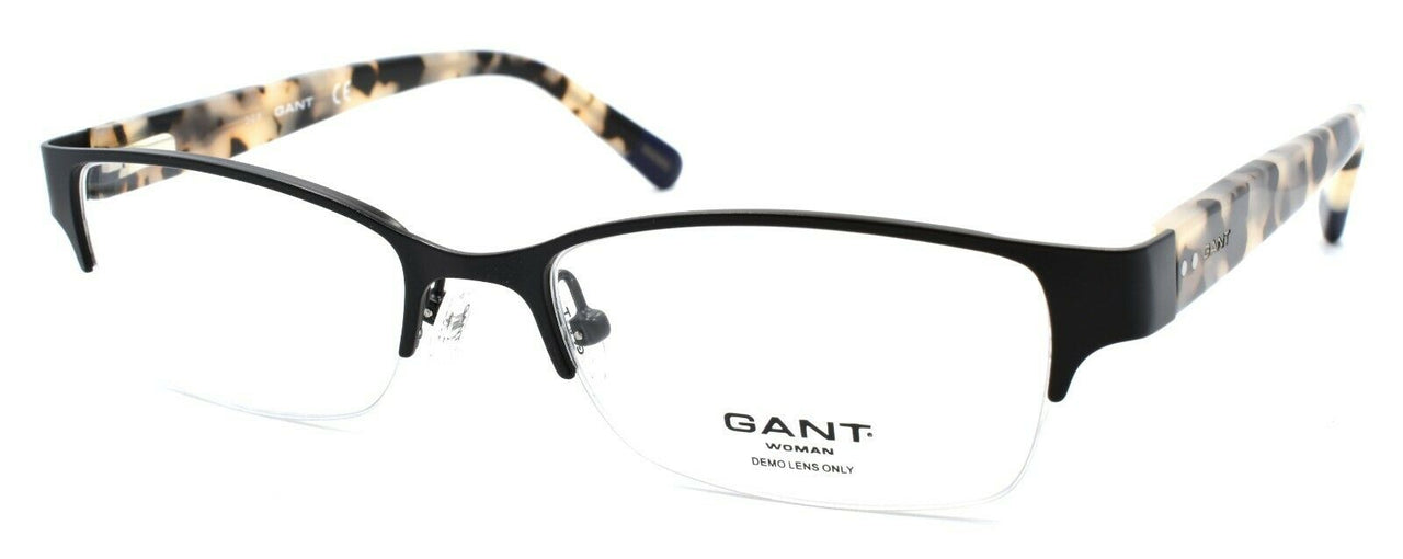 1-GANT GW Eliza SBLK Women's Half-rim Eyeglasses Frames 51-17-135 Satin Black-715583703339-IKSpecs