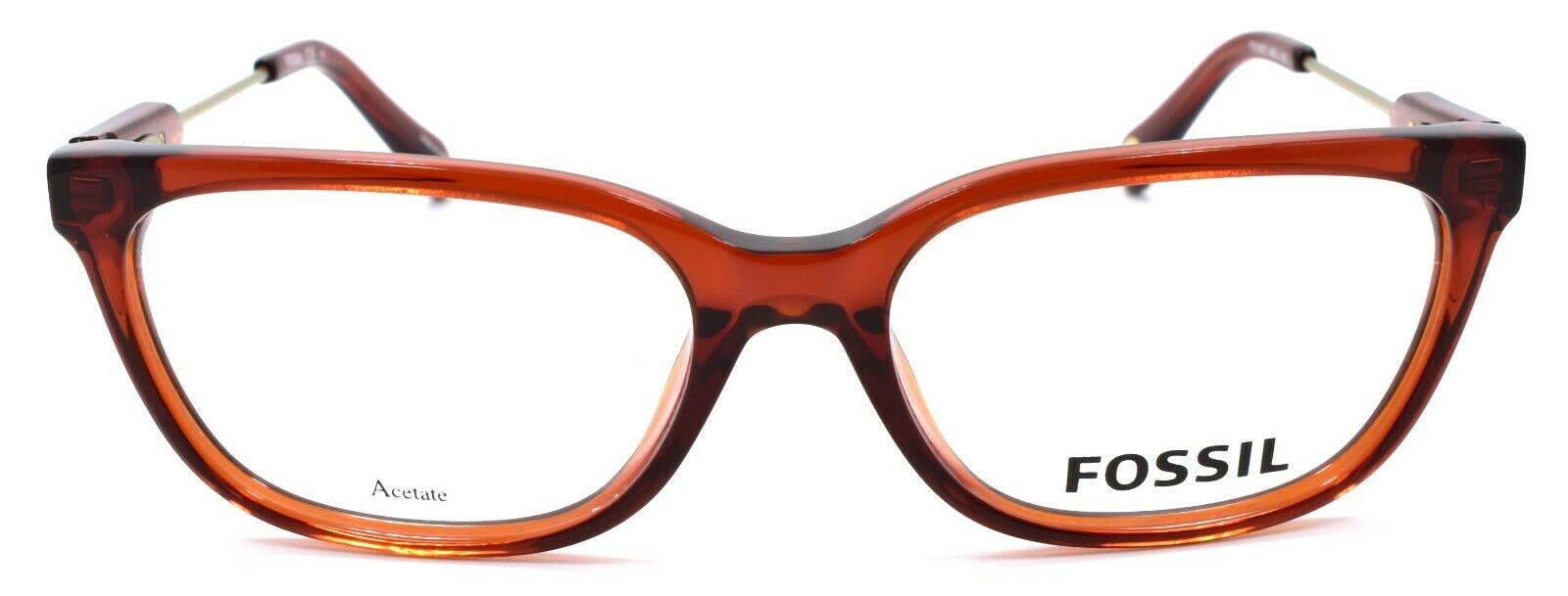 2-Fossil FOS 6077 RWL Women's Eyeglasses Frames 52-16-135 Burgundy-827886359295-IKSpecs