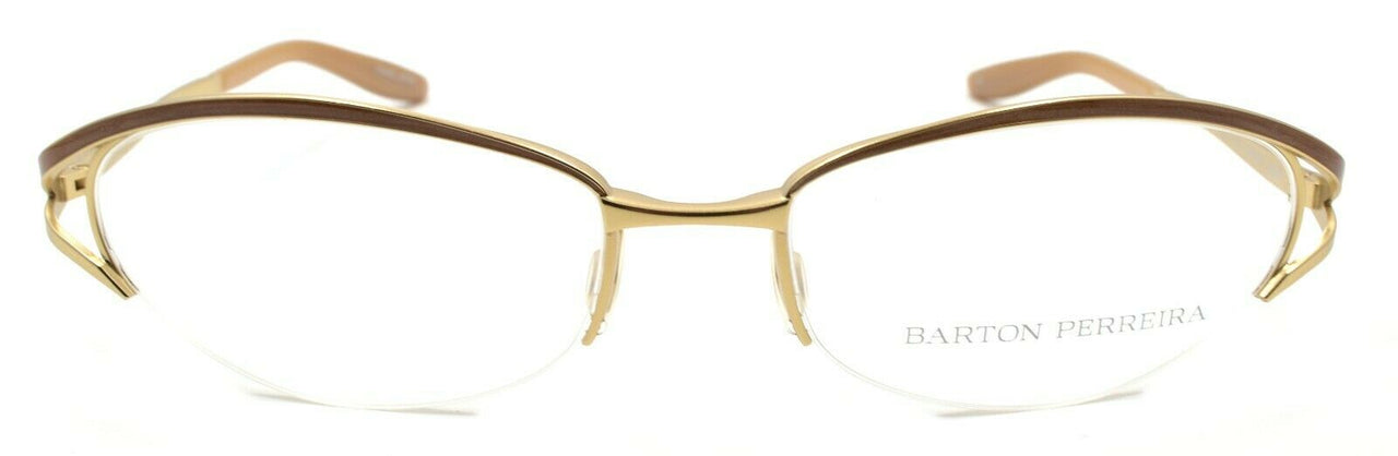 2-Barton Perreira Eliza Women's Glasses Frames Half-rim 53-17-125 Caramel / Gold-672263038191-IKSpecs
