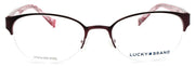 2-LUCKY BRAND Coastal Women's Eyeglasses Frames Half-rim 49-18-135 Burgundy + CASE-751286249408-IKSpecs