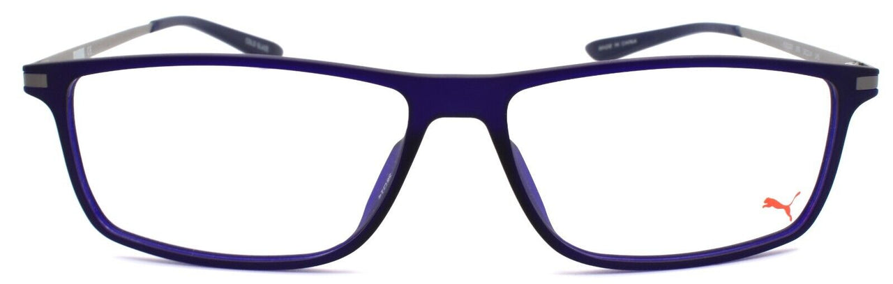 2-PUMA PU0115O 008 Men's Eyeglasses Frames 56-14-145 Matte Blue / Silver-889652063751-IKSpecs