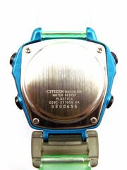 6-CITIZEN INDEPENDENT Digital Watch CTZ-7004 Aqua Green Blue Quirky Retro 90s NOS-Does not apply-IKSpecs