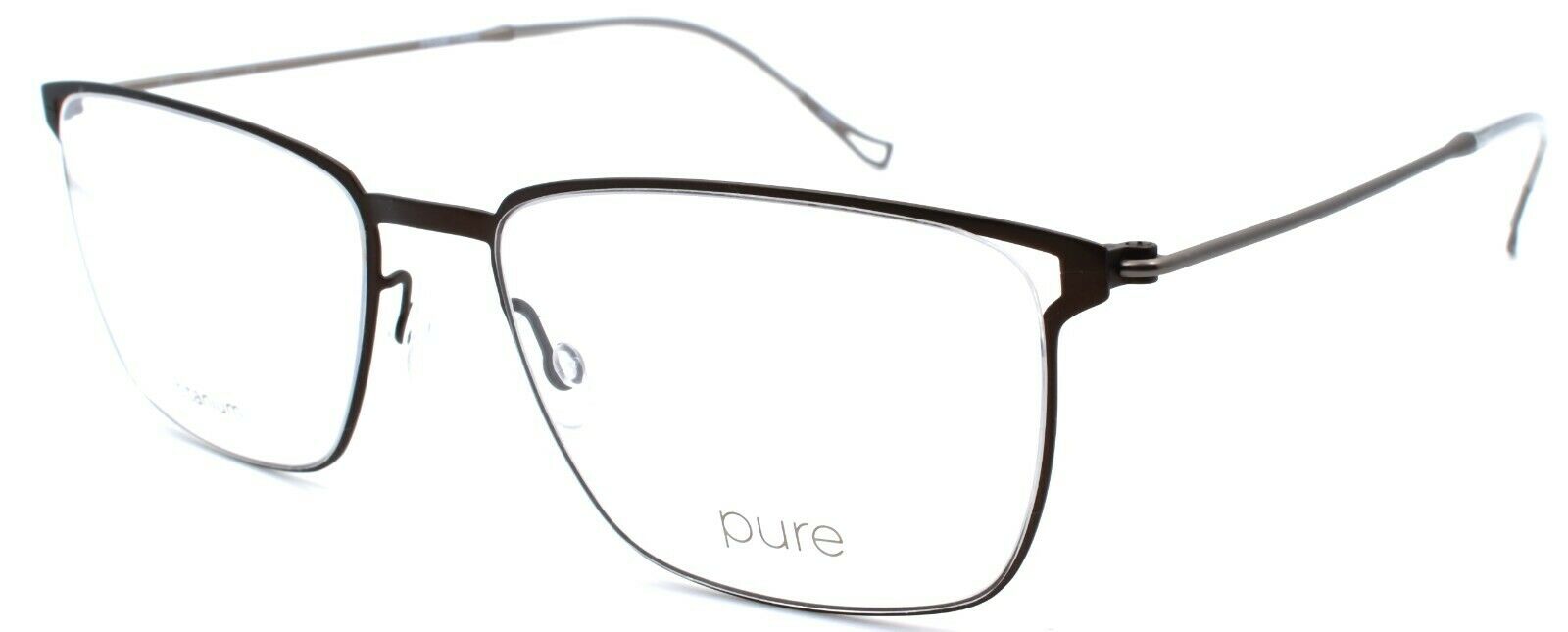 1-Marchon Airlock Pure P-4004 210 Men's Eyeglasses Frames Titanium 54-17-145 Brown-886895473125-IKSpecs