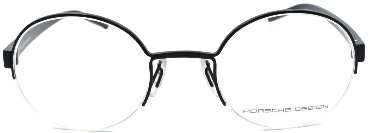 2-Porsche Design P8350 A Eyeglasses Frames Half-rim Round 48-22-140 Black-4046901601447-IKSpecs