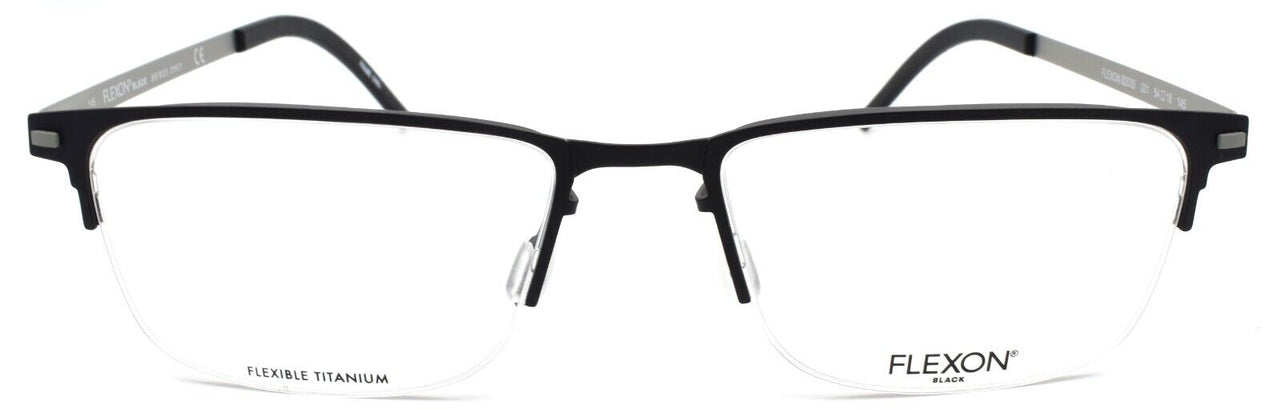 2-Flexon B2030 412 Men's Eyeglasses Black Half-rim 54-18-145 Flexible Titanium-883900204552-IKSpecs