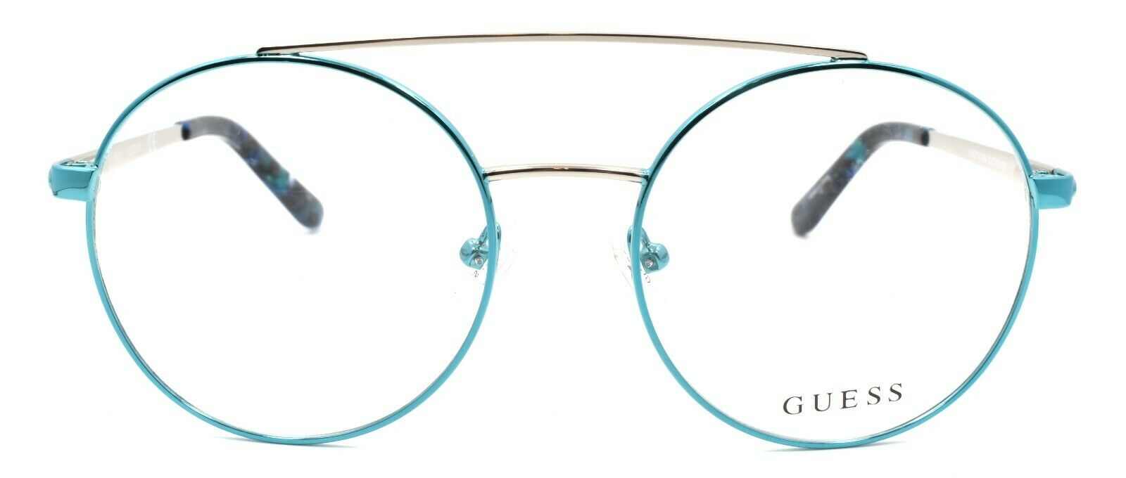 2-GUESS GU2714 084 Women's Eyeglasses Frames Aviator 52-18-135 Shiny Light Blue-889214034120-IKSpecs