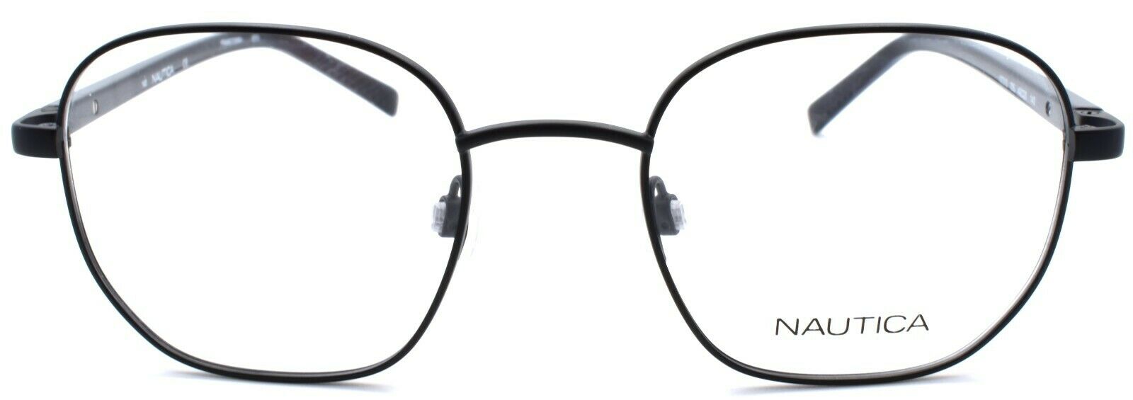 2-Nautica N7313 005 Men's Eyeglasses Frames 49-20-140 Satin Black-688940466195-IKSpecs