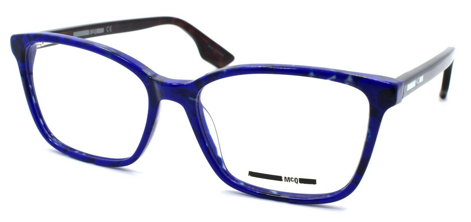 1-McQ Alexander McQueen MQ0062O 002 Women's Eyeglasses 54-16-145 Blue Havana-889652064253-IKSpecs