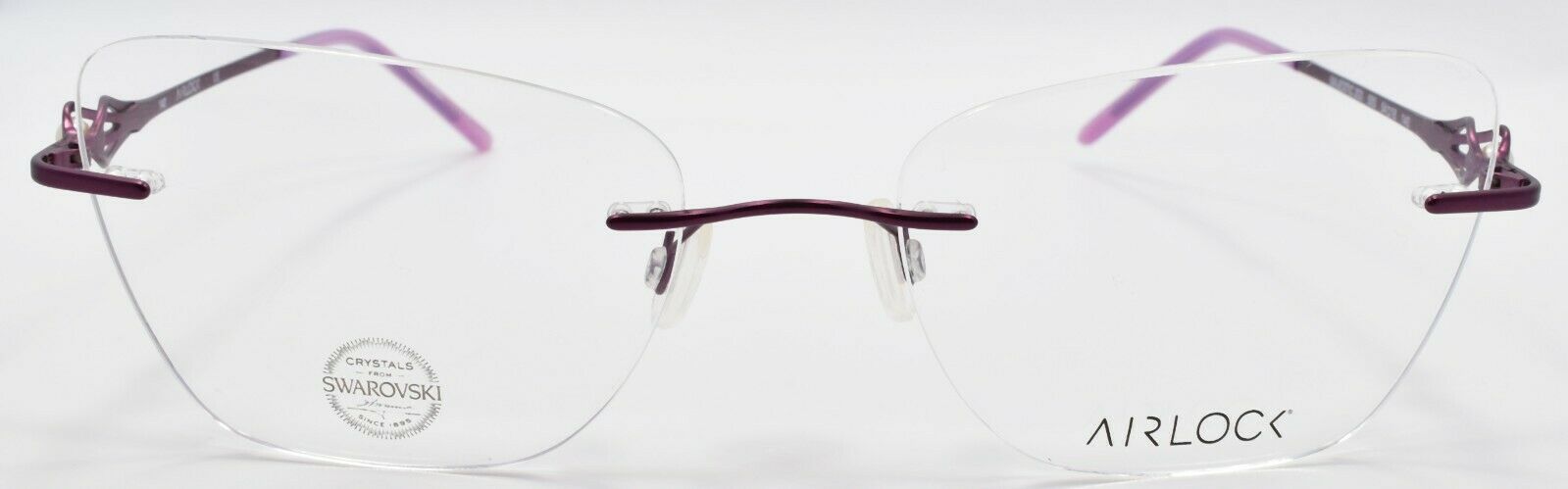 2-Airlock Majestic 203 500 Women's Eyeglasses Frames Rimless 54-18-140 Violet-886895347044-IKSpecs