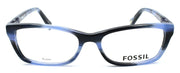 2-Fossil FOS 6049 1F0 Women's Eyeglasses Frames 51-16-135 Striated Blue-716737697825-IKSpecs