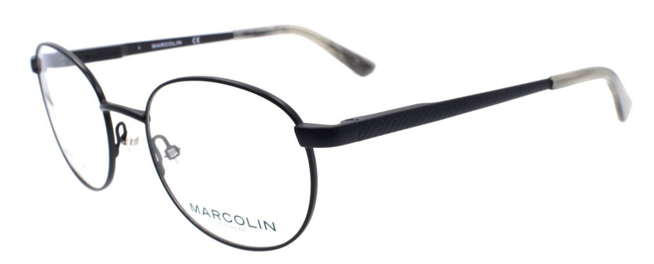 Marcolin MA3001 002 Men's Eyeglasses Frames Round 50-19-140 Matte Black