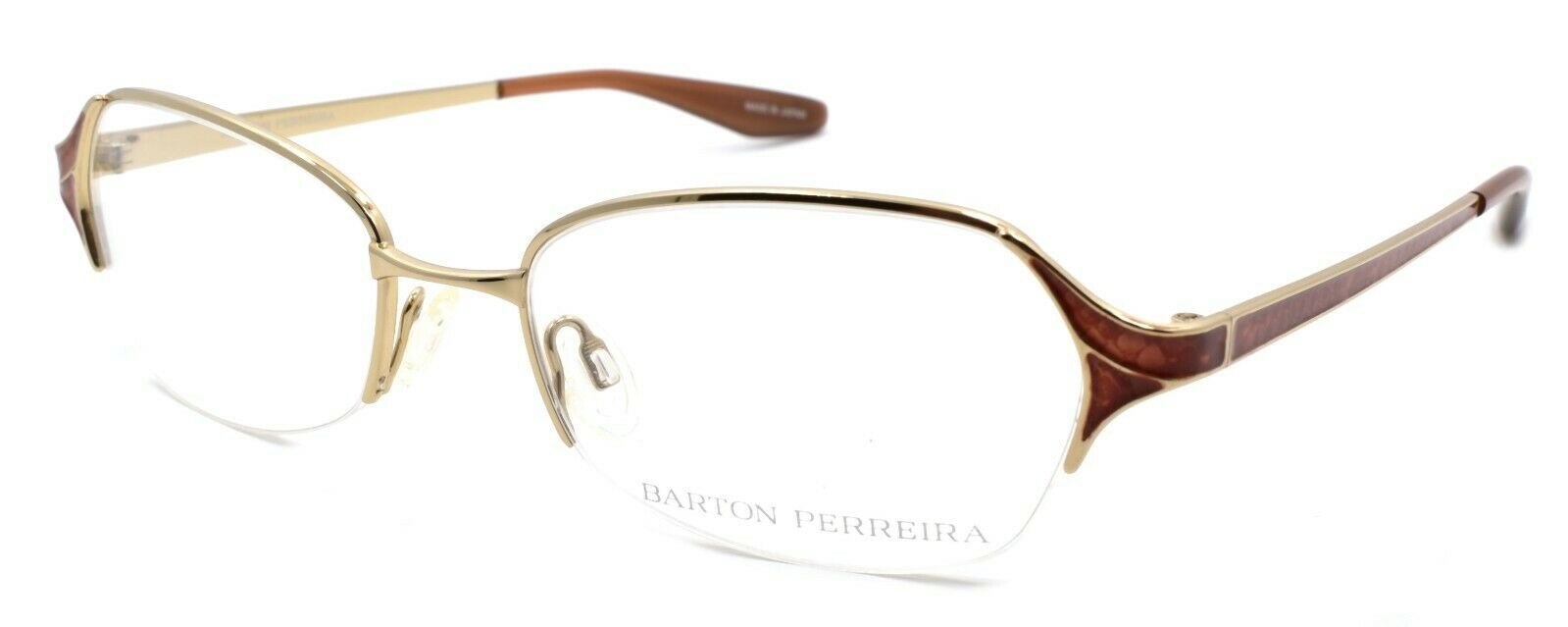 1-Barton Perreira Valera Women's Eyeglasses Frames 50-18-135 Gold / Rust Snake-672263039914-IKSpecs