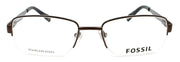 2-Fossil Aldo 0JYS Men's Eyeglasses Frames Half-rim 52-18-140 Matte Dark Brown-716737462034-IKSpecs