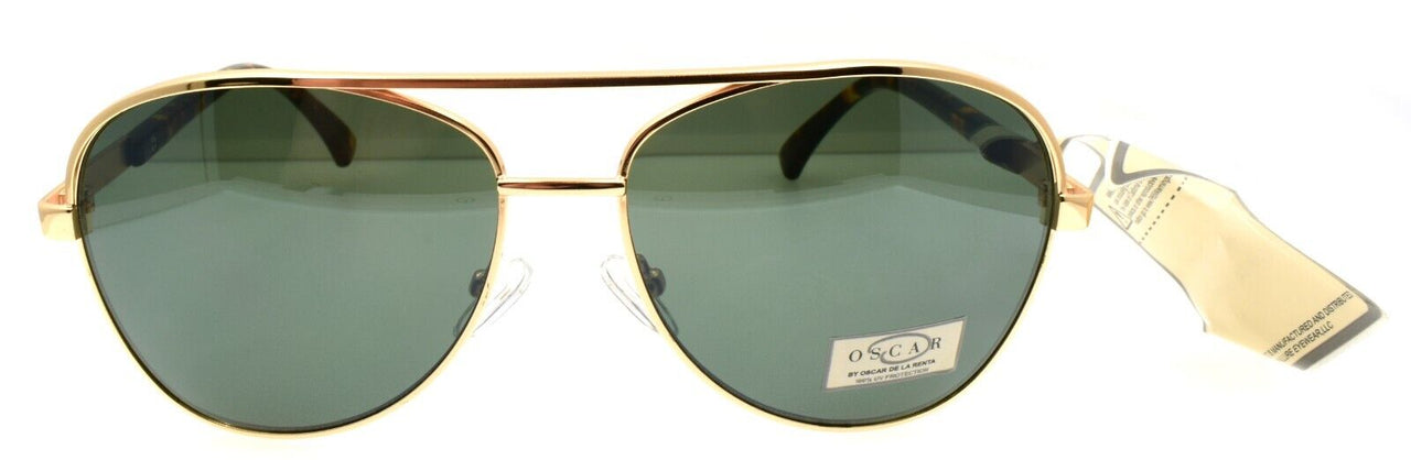 2-OSCAR By Oscar De La Renta OSS3064 770 Women's Sunglasses Aviator Gold / Green-800414459193-IKSpecs