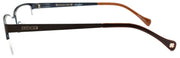 3-LUCKY BRAND Pipeline Men's Eyeglasses Frames Half-rim 53-18-140 Brown + CASE-751286256321-IKSpecs