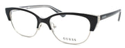 1-GUESS GU2590 001 Women's Eyeglasses Frames Cat Eye 52-17-135 Shiny Black + CASE-664689837731-IKSpecs