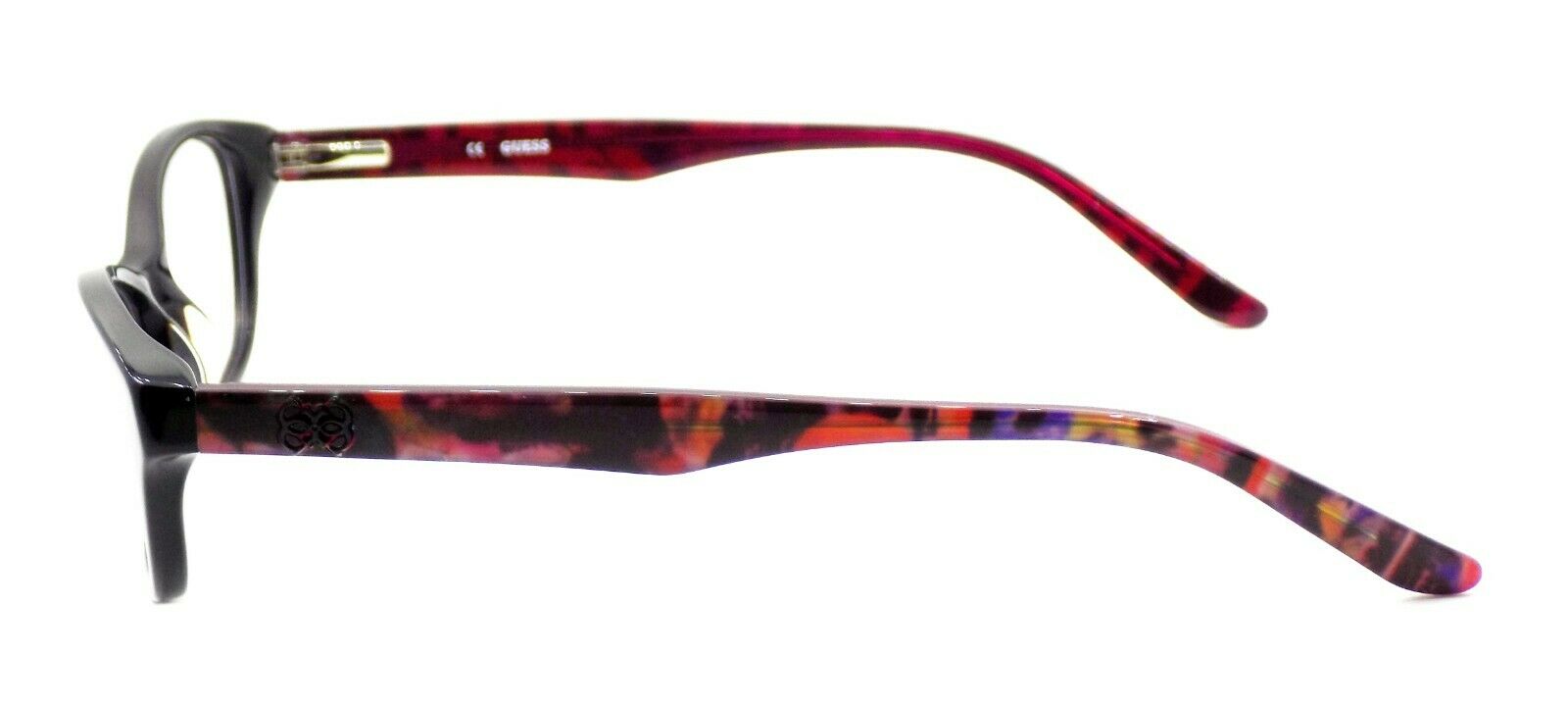 3-GUESS GU2417 BLK Women's Plastic Eyeglasses Frames 52-15-135 Black-715583960213-IKSpecs