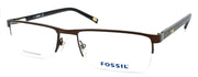 1-Fossil Michael 05BZ Men's Eyeglasses Frames Half-rim 54-18-140 Matte Brown-716737372715-IKSpecs