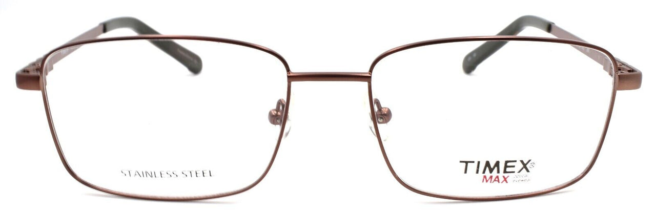 2-Timex 3:08 PM Men's Eyeglasses Frames Large 57-18-145 Brown-715317151757-IKSpecs