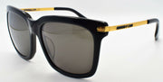 1-McQ Alexander McQueen MQ0055SK 001 Unisex Sunglasses Black & Gold / Smoke-889652037295-IKSpecs