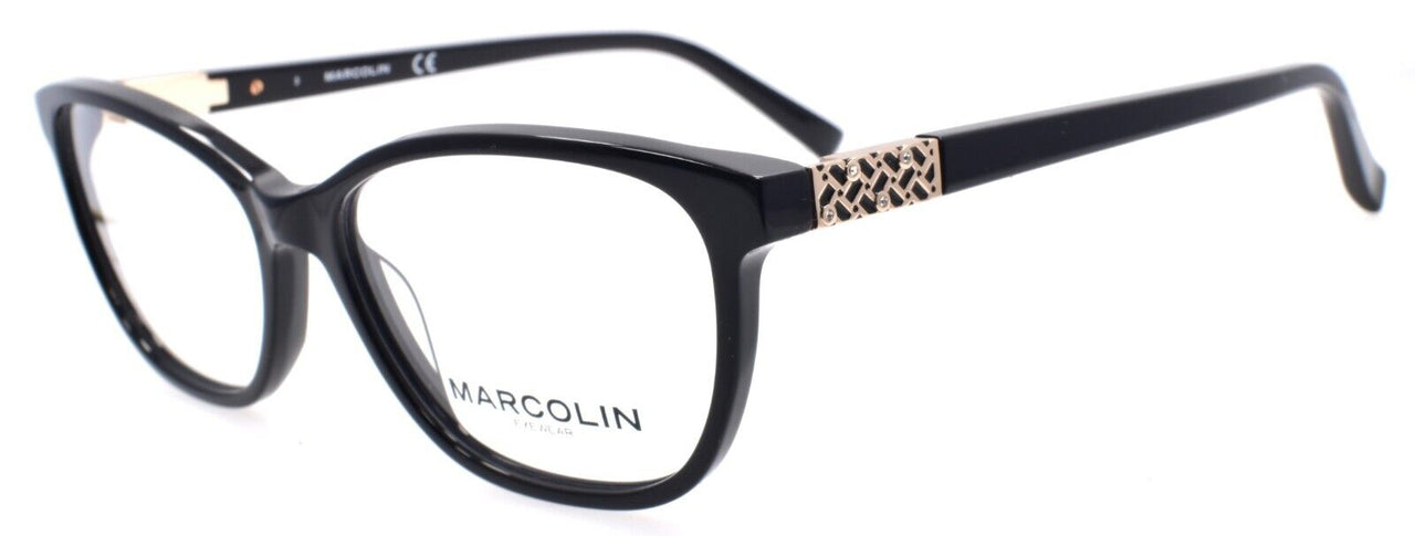 Marcolin MA5030 001 Women's Eyeglasses Frames Cat Eye 53-15-145 Black