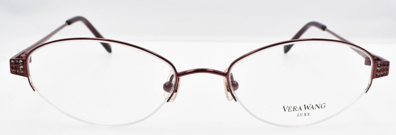 Vera Wang Astrea BU Women's Eyeglasses Half-rim Titanium  51-17-133 Burgundy