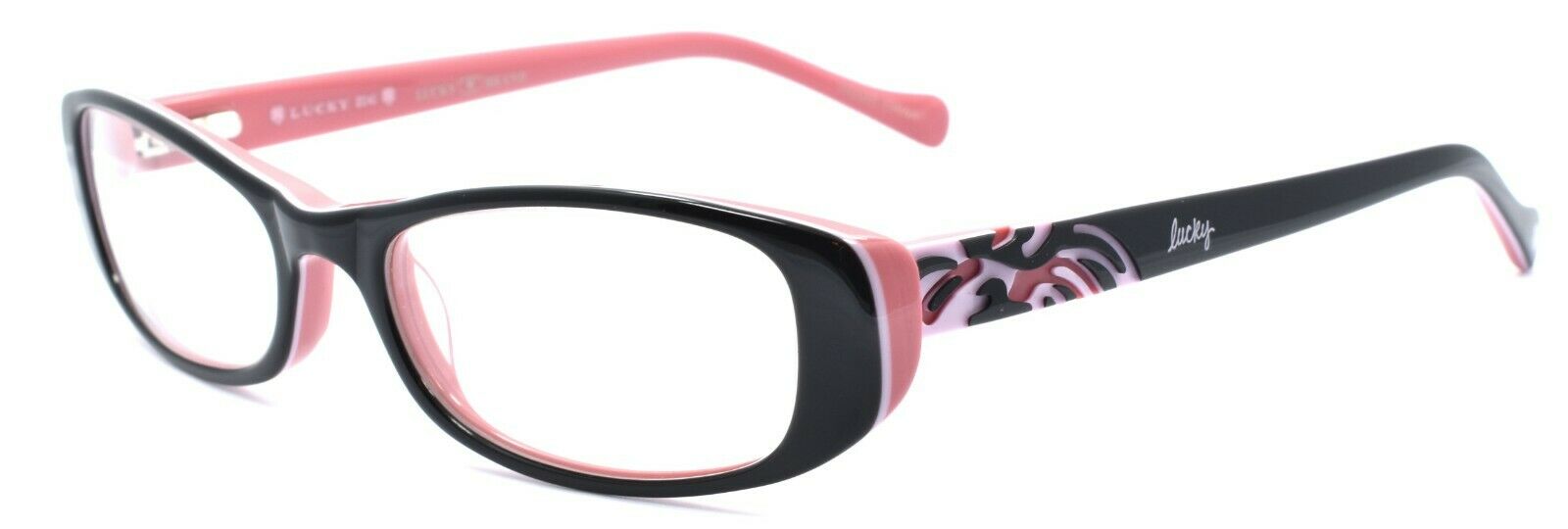 1-LUCKY BRAND Spark Plug Women's Eyeglasses Frames PETITE 49-16-130 Black + CASE-751286246155-IKSpecs