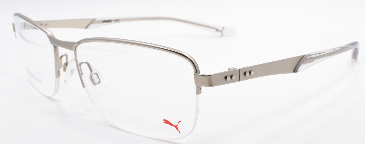1-PUMA PU0094O 007 Men's Eyeglasses Frames Half-Rim 57-18-140 Silver-889652061726-IKSpecs