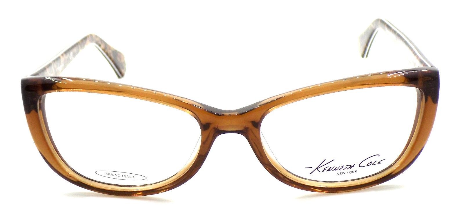 2-Kenneth Cole NY KC211 048 Women's Eyeglasses Frames 53-16-135 Shiny Dark Brown-664689622627-IKSpecs