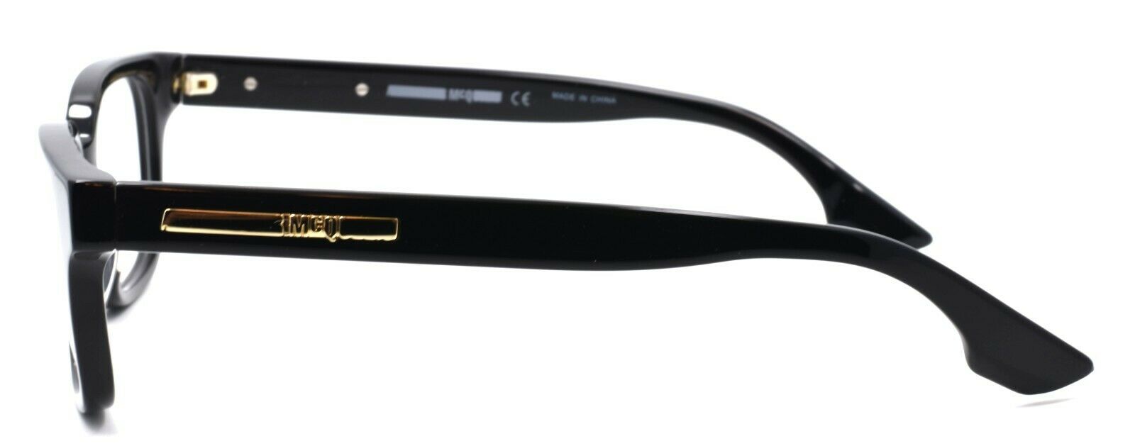 3-McQ Alexander McQueen MQ0031O 001 Unisex Eyeglasses Frames 51-17-145 Black-889652011394-IKSpecs