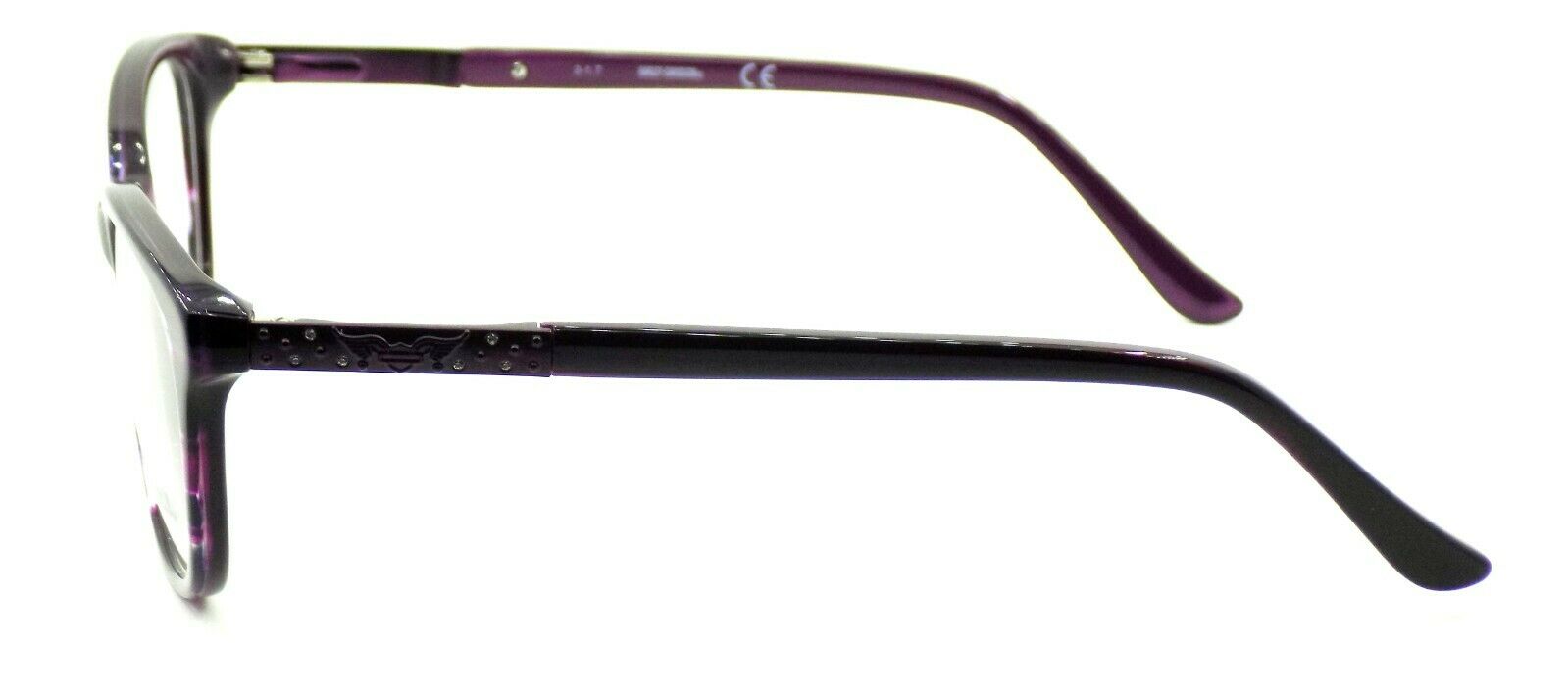 3-Harley Davidson HD0523 065 Women's Eyeglasses Frames 52-16-135 Purple Horn-664689756537-IKSpecs