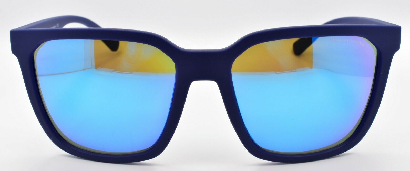 2-Armani Exchange AX4108S 818125 Sunglasses 57-18-145 Matte Blue / Mirror Blue-7895653216877-IKSpecs