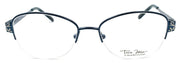 2-Marchon Tres Jolie 188 320 Women's Eyeglasses Frames Half-rim 52-17-140 Teal-886895465069-IKSpecs