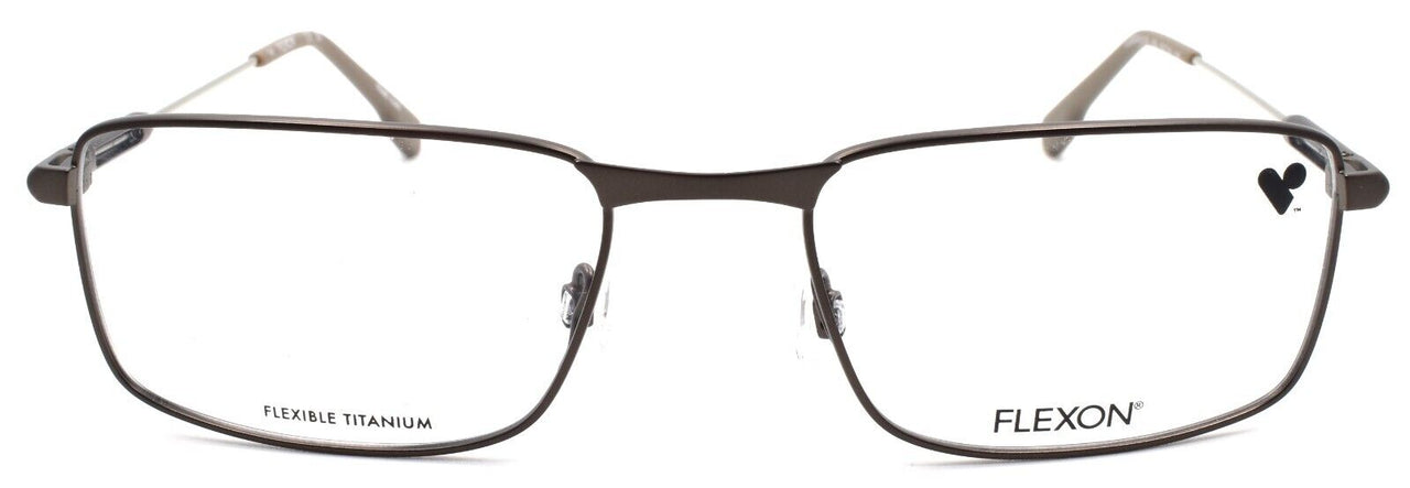 2-Flexon E1123 033 Men's Eyeglasses Frames Gunmetal 53-19-145 Flexible Titanium-883900206563-IKSpecs