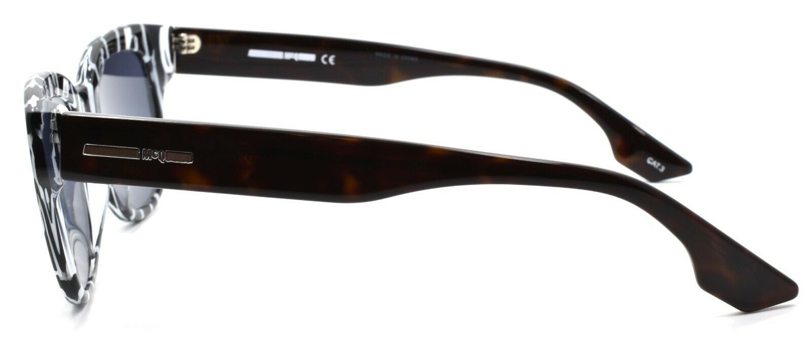 3-McQ Alexander McQueen MQ0067S 004 Women's Sunglasses Black & Havana / Mirrored-889652064598-IKSpecs