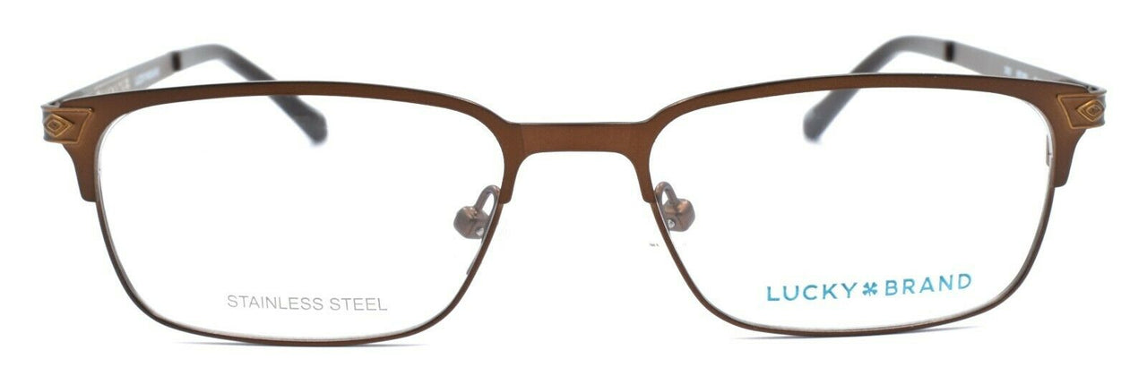 2-LUCKY BRAND D802 Kids Unisex Eyeglasses Frames Small 47-15-130 Brown + CASE-751286282481-IKSpecs