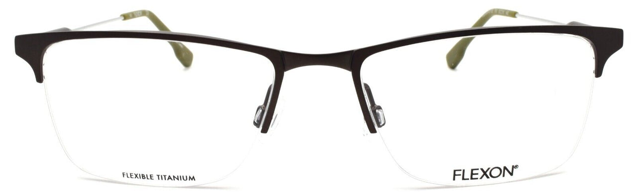 2-Flexon E1122 310 Men's Eyeglasses Half-rim Moss 53-18-145 Flexible Titanium-883900205320-IKSpecs