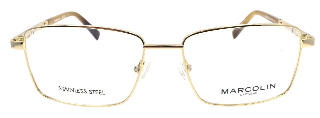 Marcolin MA3023 032 Men's Eyeglasses Frames 55-17-145 Pale Gold