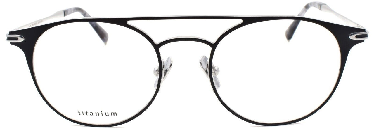 2-John Varvatos V169 Men's Eyeglasses Aviator Titanium 49-18-145 Black / Silver-751286317459-IKSpecs