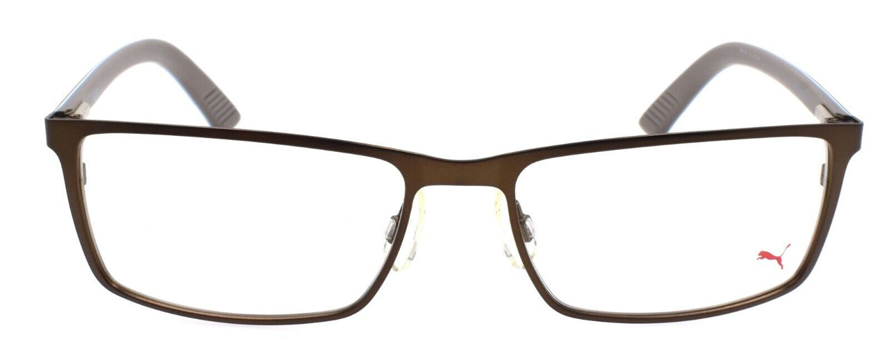 PUMA PU0027O 006 Men's Eyeglasses Frames 57-17-140 Brown