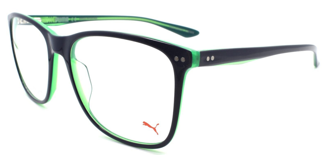 PUMA PU0129O 004 Men's Eyeglasses Frames 55-19-145 Dark Blue / Green